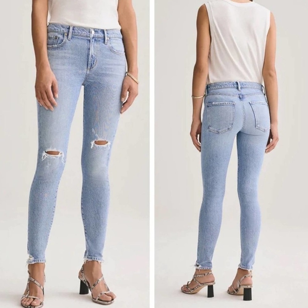AGOLDE Sophie Distressed Ankle Jean in Shrine Sz